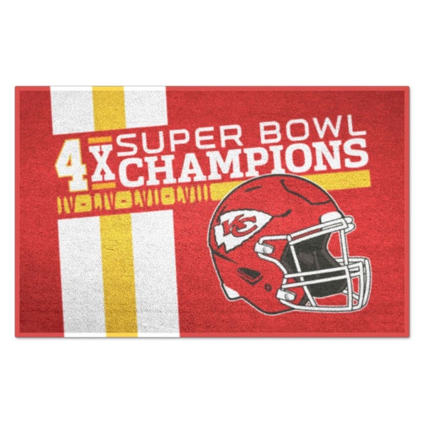 FANMATS Kansas City Chiefs Dynasty Red 1.5 ft. x 2.5 ft. Starter Area Rug