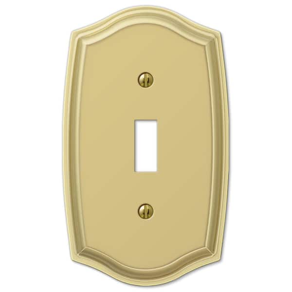 AMERELLE Vineyard 1 Gang Toggle Steel Wall Plate - Polished Brass