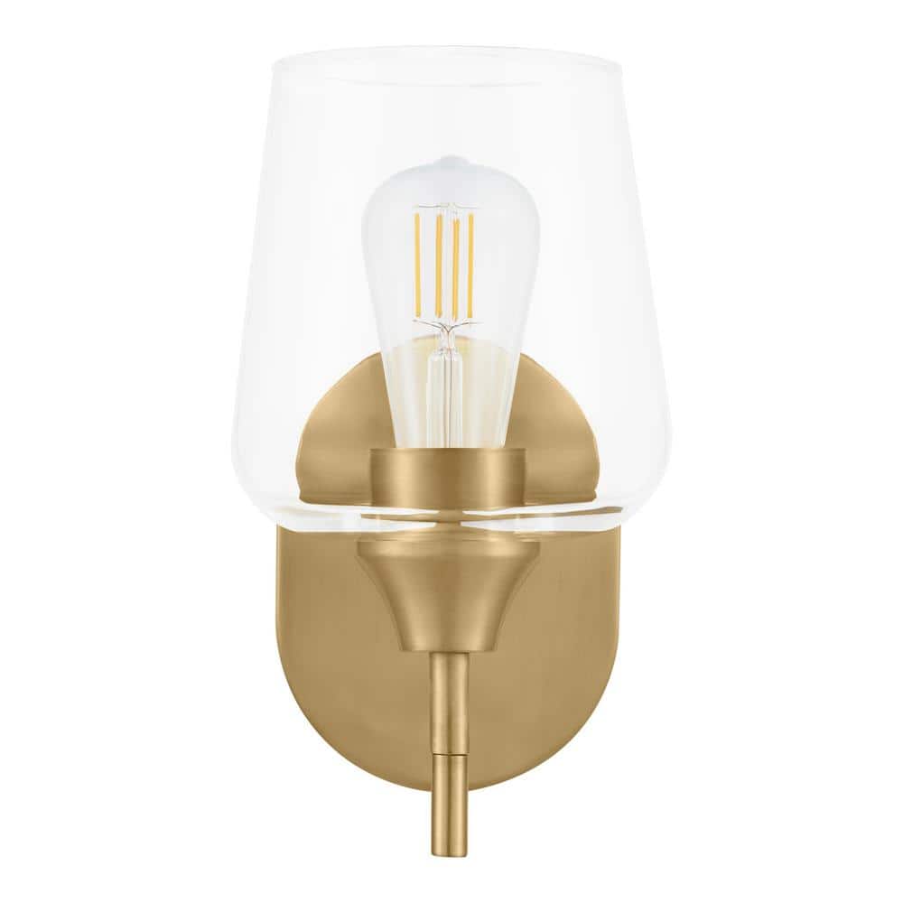 Turenne Small Sconce in Hand-Rubbed Antique Brass with Clear Glass – Shine  Design Home