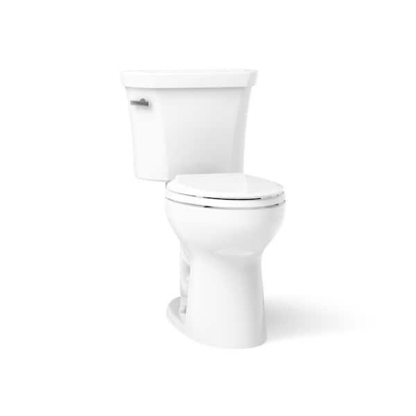 Highline Two-Piece 1.6 GPF Flapper/Piston Elongated Toilet in White (Seat Not Included)