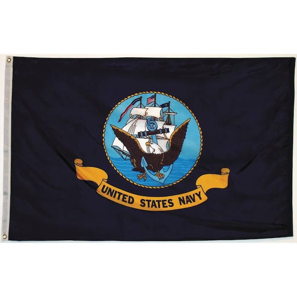Seasonal Designs 3 ft. x 5 ft. Navy Flag