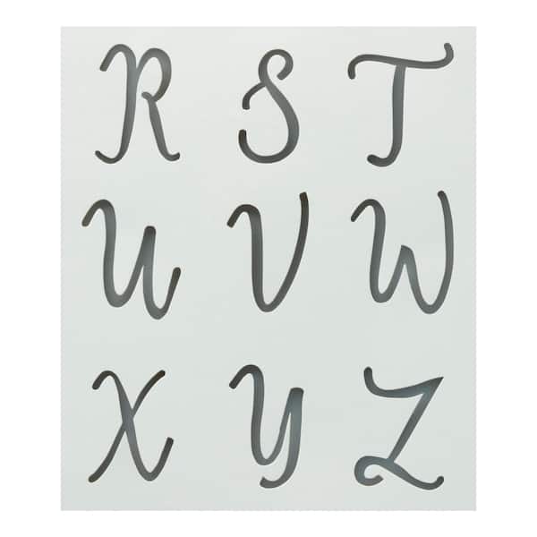 Casual Handwritten Cursive Custom Stencils - Stencil Letters Org
