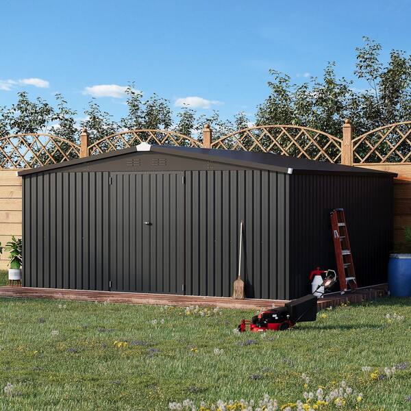 Sudzendf 12 ft. W x 14 ft. D Metal Shed with Double Lockable Door