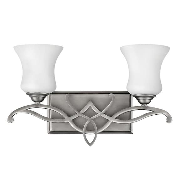HINKLEY Brooke 16.5 in. 2 Light Antique Nickel Vanity Light