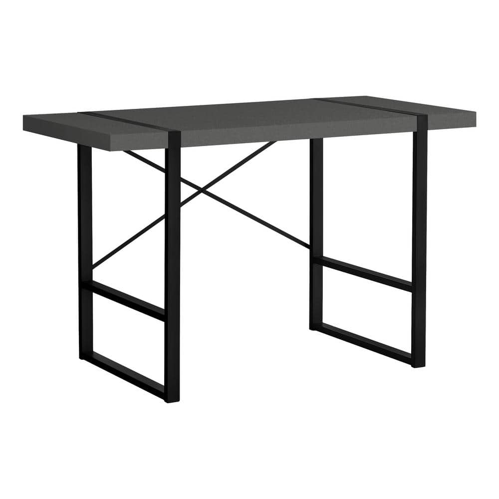 COMPUTER DESK - THICK-PANEL DESKTOP / INSET METAL LEGS - 48L - MODERN GR