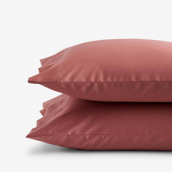 The Company Store Legends Hotel Burnt Sienna 450-Thread Count Wrinkle-Free Solid Supima Cotton Sateen King Pillowcase (Set of 2)