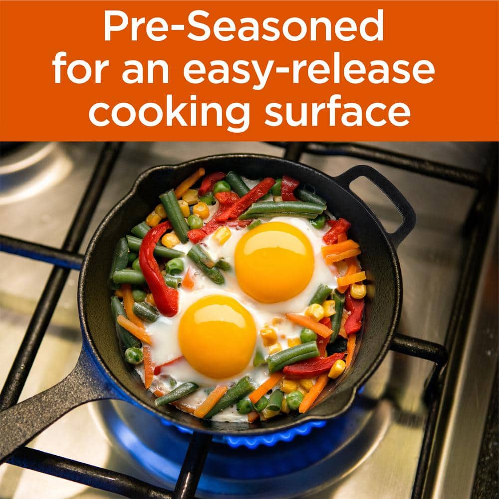 Commercial CHEF Cast Iron Skillet Pan (12" Skillet)