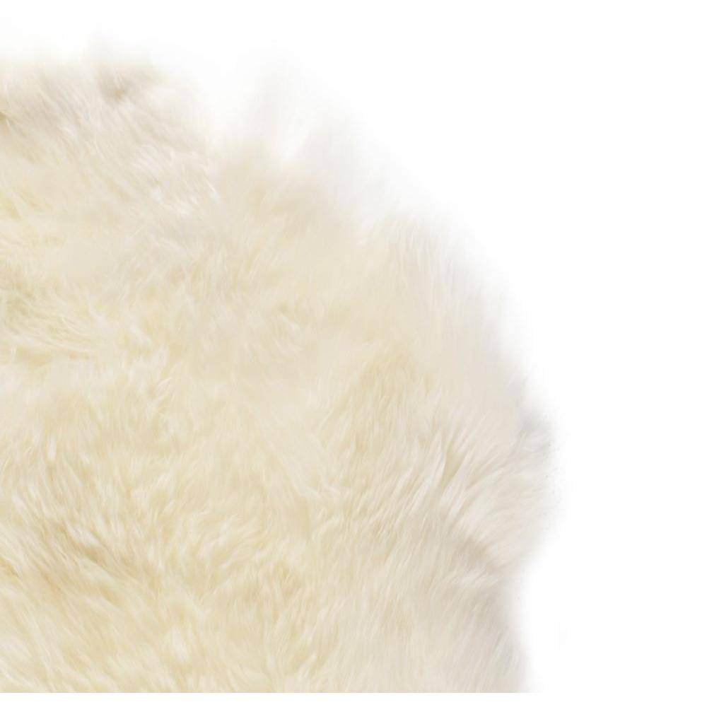 Luxurious Handmade White Sheepskin Shag Rug 24" x 7"