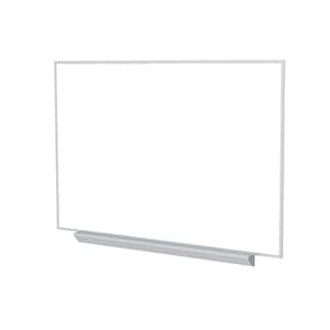 M1 Porcelain Magnetic Whiteboard, Aluminum Frame, Box Tray, 4 ft. H x 7 ft. 4 in. W