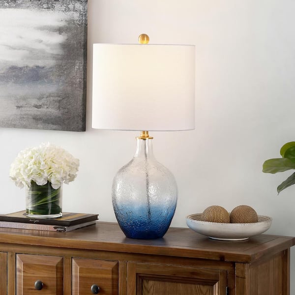 SAFAVIEH Merla 23.75 in. Ombre Blue Table Lamp