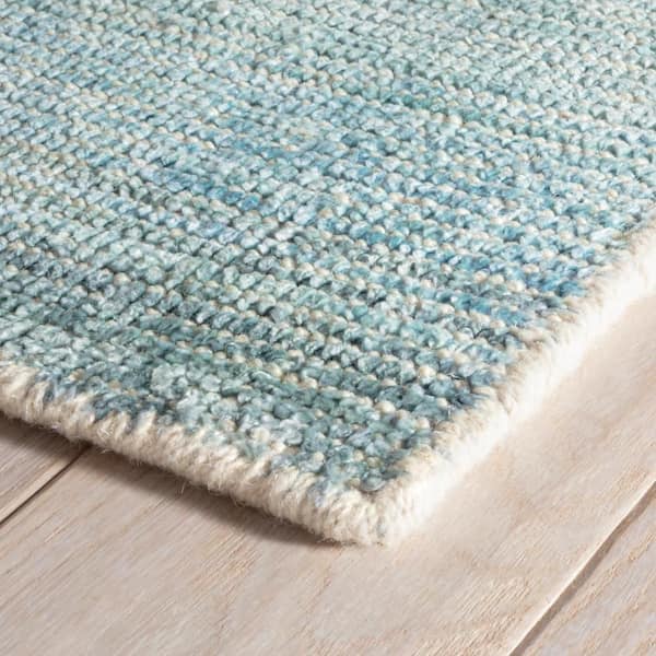 Sky Moon Handwoven Cotton/Viscose Blue 3 ft. x 8 ft. Indoor Runner Rug