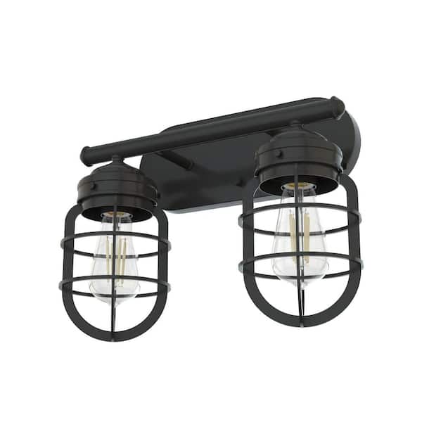 Hunter Starklake 2 Light Noble Bronze Wall Sconce Bathroom Light