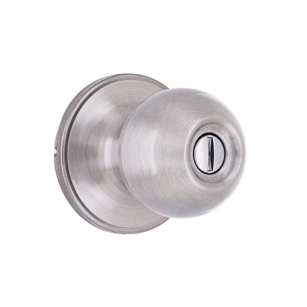 Defiant Ball Satin Nickel Bed/Bath Door Knob