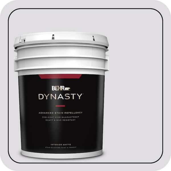 BEHR DYNASTY 5 gal. #660E-1 Lavender Lace Matte Interior Stain-Blocking Paint & Primer