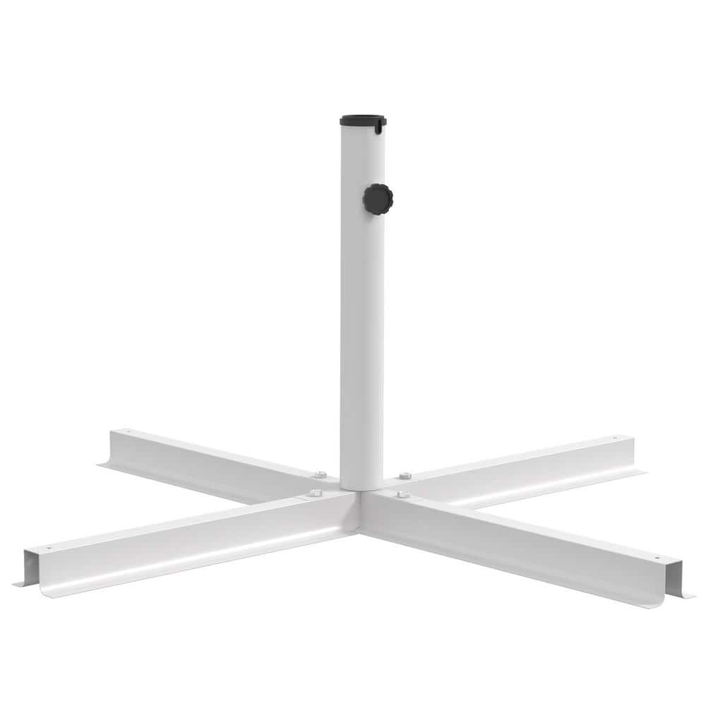 Have A Question About Outsunny Steel Patio Umbrella Base In White Pg