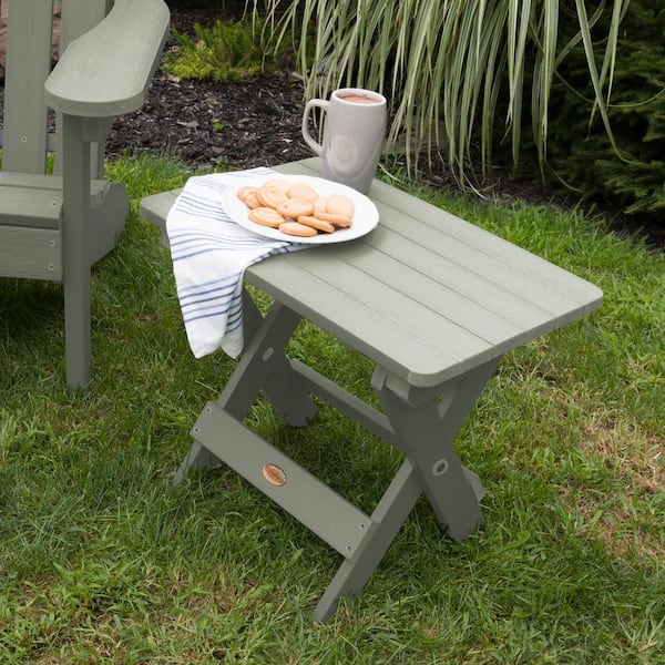 Highwood Adirondack Eucalyptus Recycled Plastic Outdoor Folding Side Table