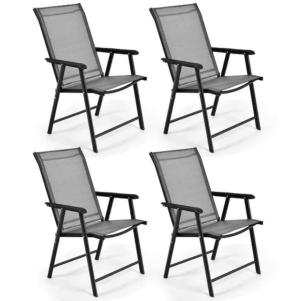 Casainc 4 Piece Folding Portable Metal, Best Outdoor Metal Dining Chairs
