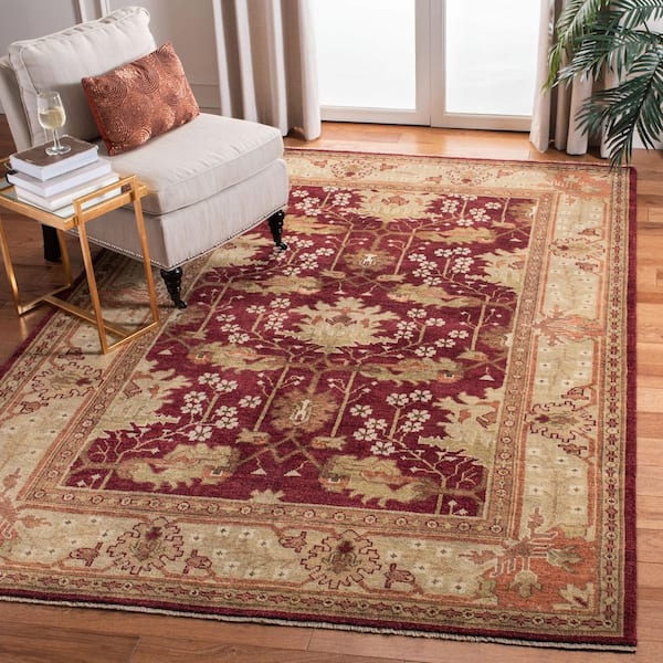Oushak 4 ft. x 6 ft. Red/Green Oriental Area Rug