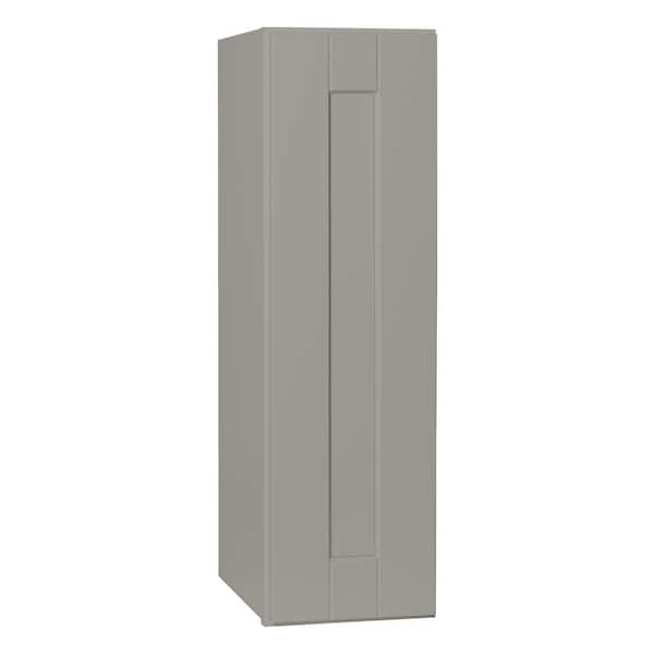 Hampton Bay Shaker 9 in. W x 12 in. D x 30 in. H Assembled Wall Kitchen Cabinet in Dove Gray