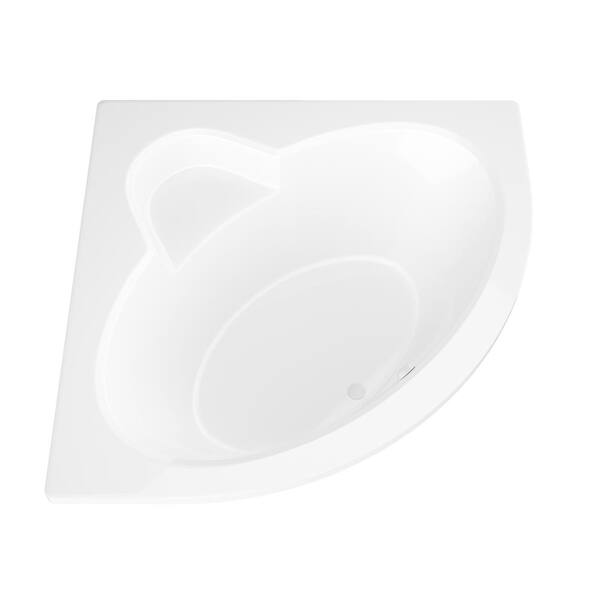 Jasper 5 ft. Acrylic Center Drain Corner Drop-in Non-Whirlpool Bathtub in White Jasper 5 ft. Acrylic Center Drain Corner Drop-in Non-Whirlpool Bathtub in White