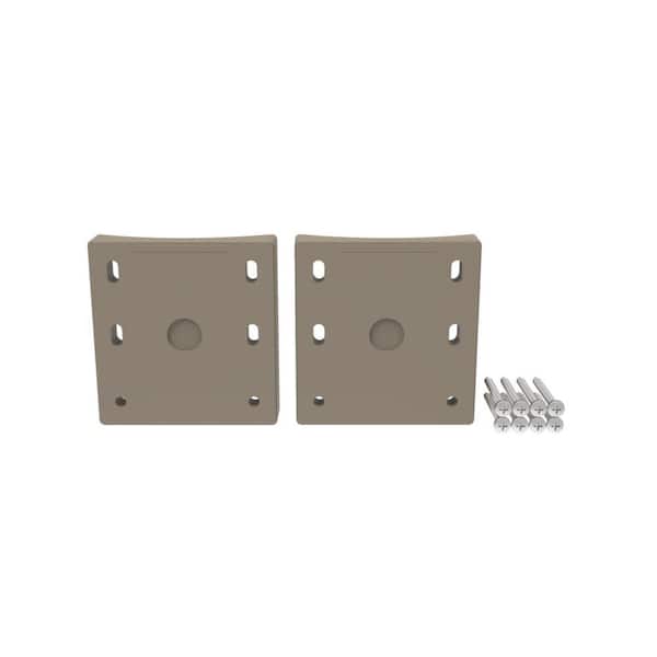 Finyl Line 8 in. Round Column Adapter in Earth (2-Pack)