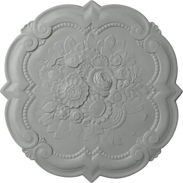 Ekena Millwork 24-3/8" x 1" Victorian Urethane Ceiling Medallion, Primed White