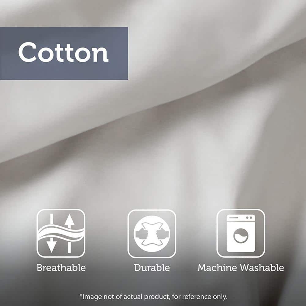 Taupe King Cotton Chenille Medallion Duvet Cover Set