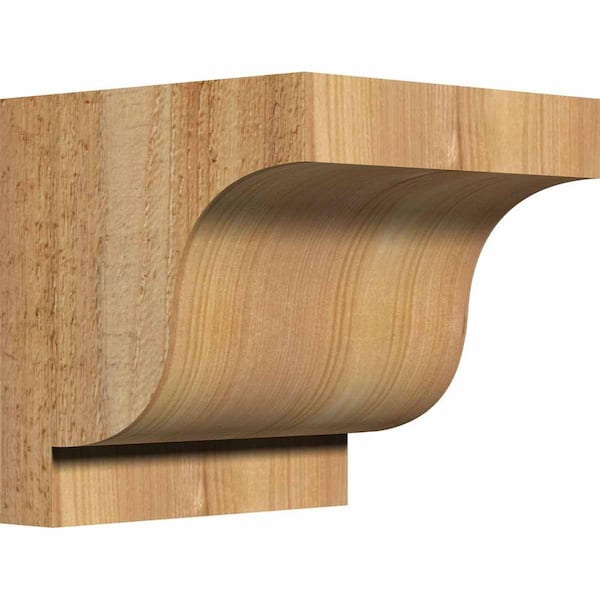 Ekena Millwork 6 in. x 6 in. x 6 in. Western Red Cedar Newport Rough Sawn Corbel
