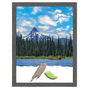 Pinstripe Plank Grey Thin Picture Frame Opening Size 18 x 24 in.