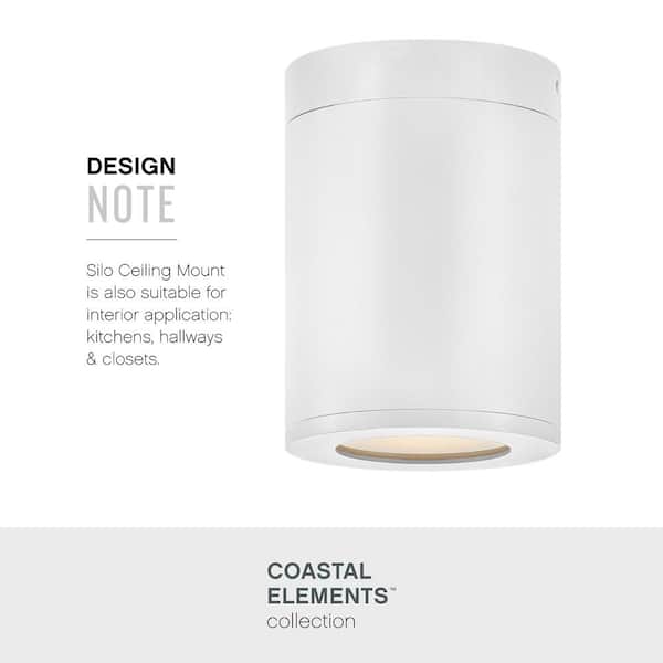 HINKLEY - Silo 5.0 in. 1-Light Satin White Flush Mount