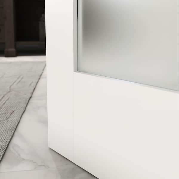 eightdoors 36 in. x 80 in. Clear Glass 15-Lite True Divided White