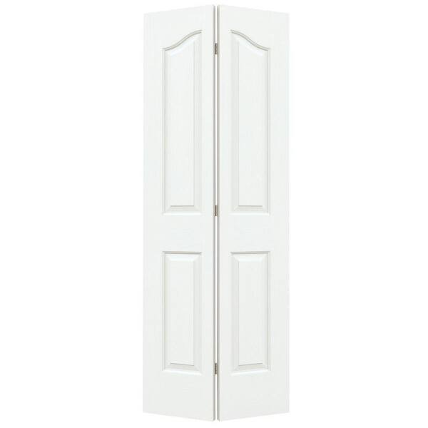 JELD-WEN 30 in. x 80 in. Provincial White Painted Textured Molded Composite Closet Bi-fold Door