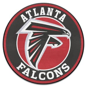 NFL Atlanta Falcons Black 2 ft. Round Area Rug