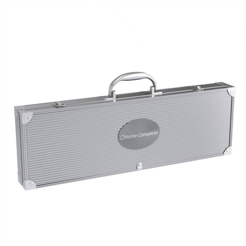 7-Piece Stainless Steel BBQ Grill Tool Set with Case