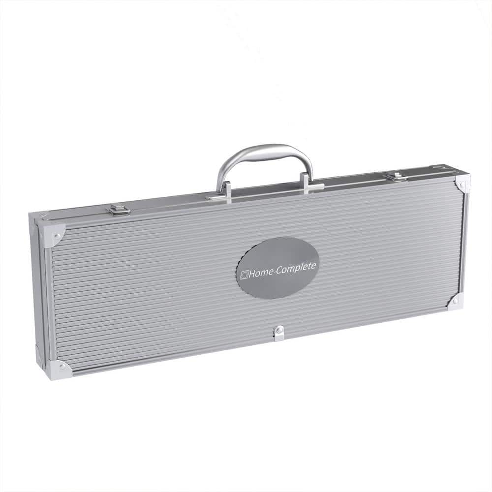 7-Piece Stainless Steel BBQ Grill Tool Set with Case