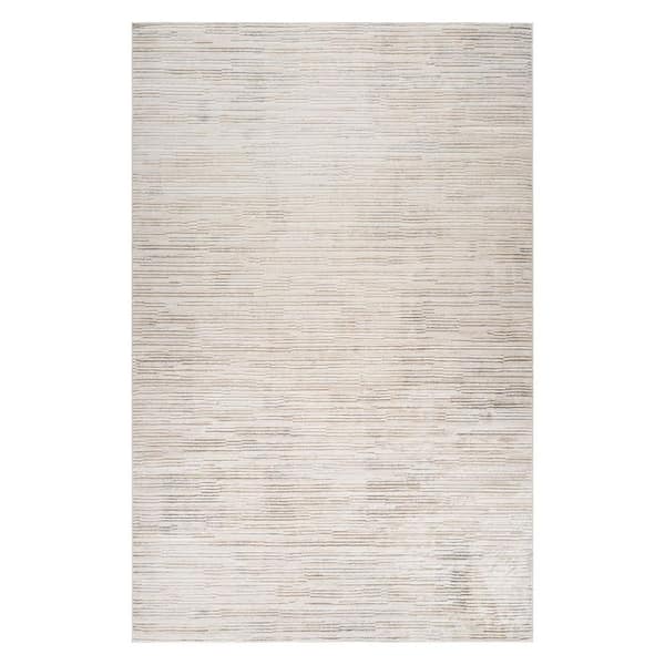 8 ft. x 11 ft. Red and Gray Abstract Hand Tufted Area Rug