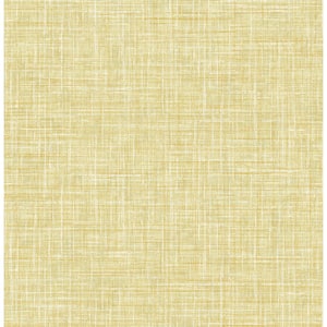 Emerson Yellow Faux Linen Wallpaper