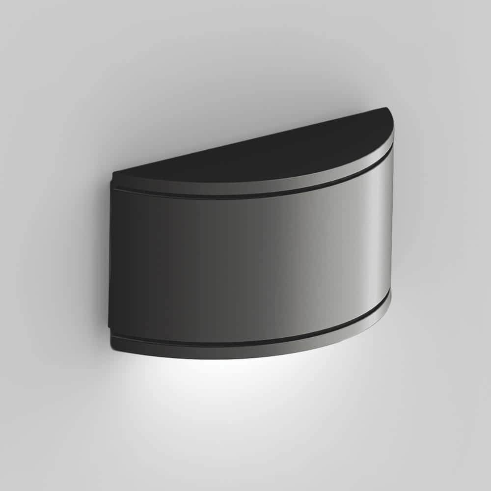 Crescent Black Aluminum 10" LED Outdoor Wall Sconce