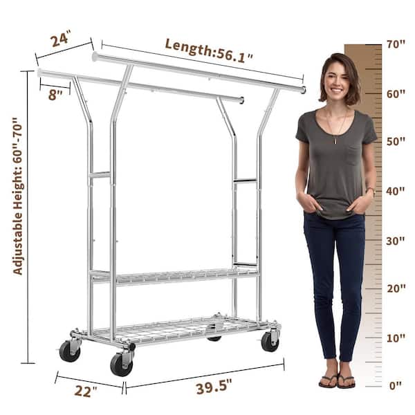 Angel Sar Heavy Duty Collapsible Metal Clothes Rack