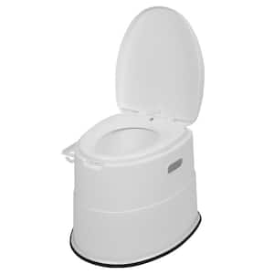 20 in. Portable Toilet for Outdoor Activities, Non-Electric, Waterless Toilet, White