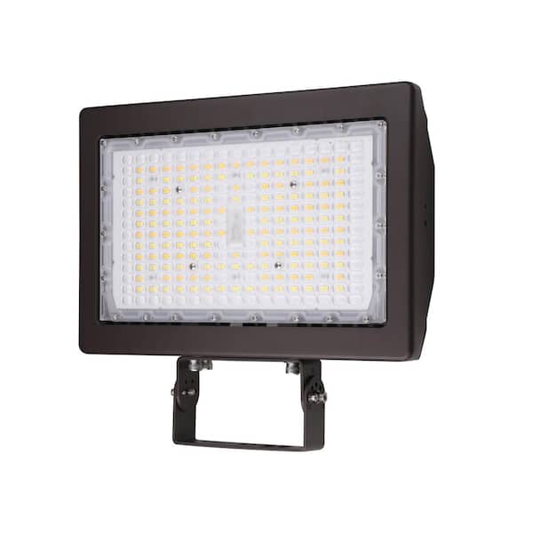 200-Watt Yoke Mount Line Voltage Bronze Outdoor Integrated LED Landscape Flood Light, Selectable Color 3000/4000/5000K