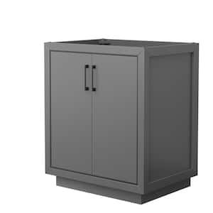 Icon 29.25 in. W x 21.75 in. D x 34.25 in. H Single Bath Vanity Cabinet without Top in Dark Gray