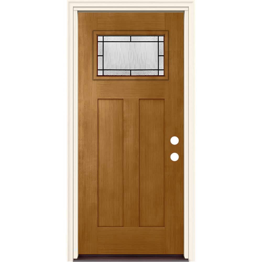 JELD-WEN 36 in. x 80 in. Left-Hand 1-Lite Craftsman Wendover