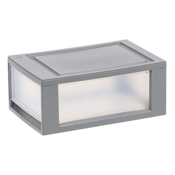 1 Drawer Gray Stackable Storage Unit (8.50 in. W x 5.38 in. H) (5-Pack)
