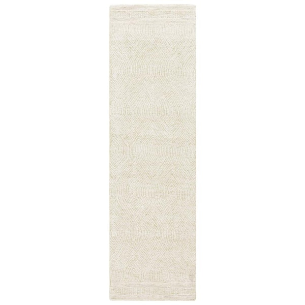 SAFAVIEH Abstract Green/Ivory 2 ft. x 8 ft. Geometric Runner Rug