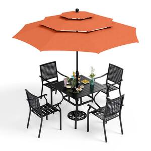 round patio sets with umbrella