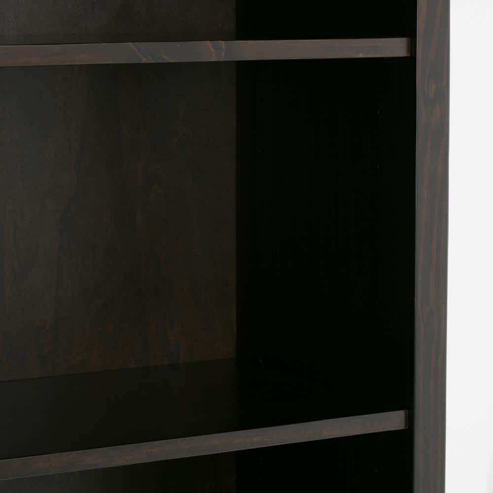 Amherst 70" Hickory Brown Adjustable Wood Bookcase