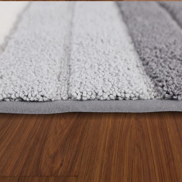 Jeedeson 19.69 in. x 31.5 in. Flocked Bath Rug Mat, Non Slip, Soft