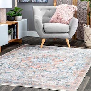 Maxine Rust 4 ft. x 6 ft. Floral Area Rug