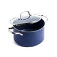 14 Piece Blue Diamond-Infused Nonstick Cookware Set with Glass Lids
